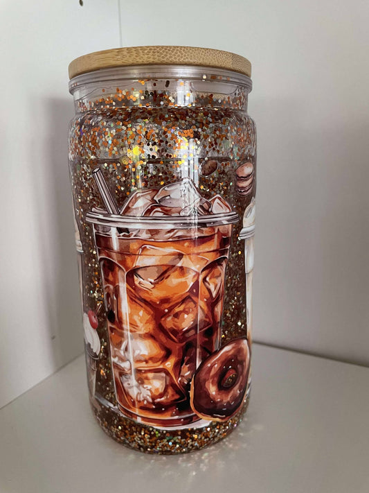 Verre snow globe prêt à partir !