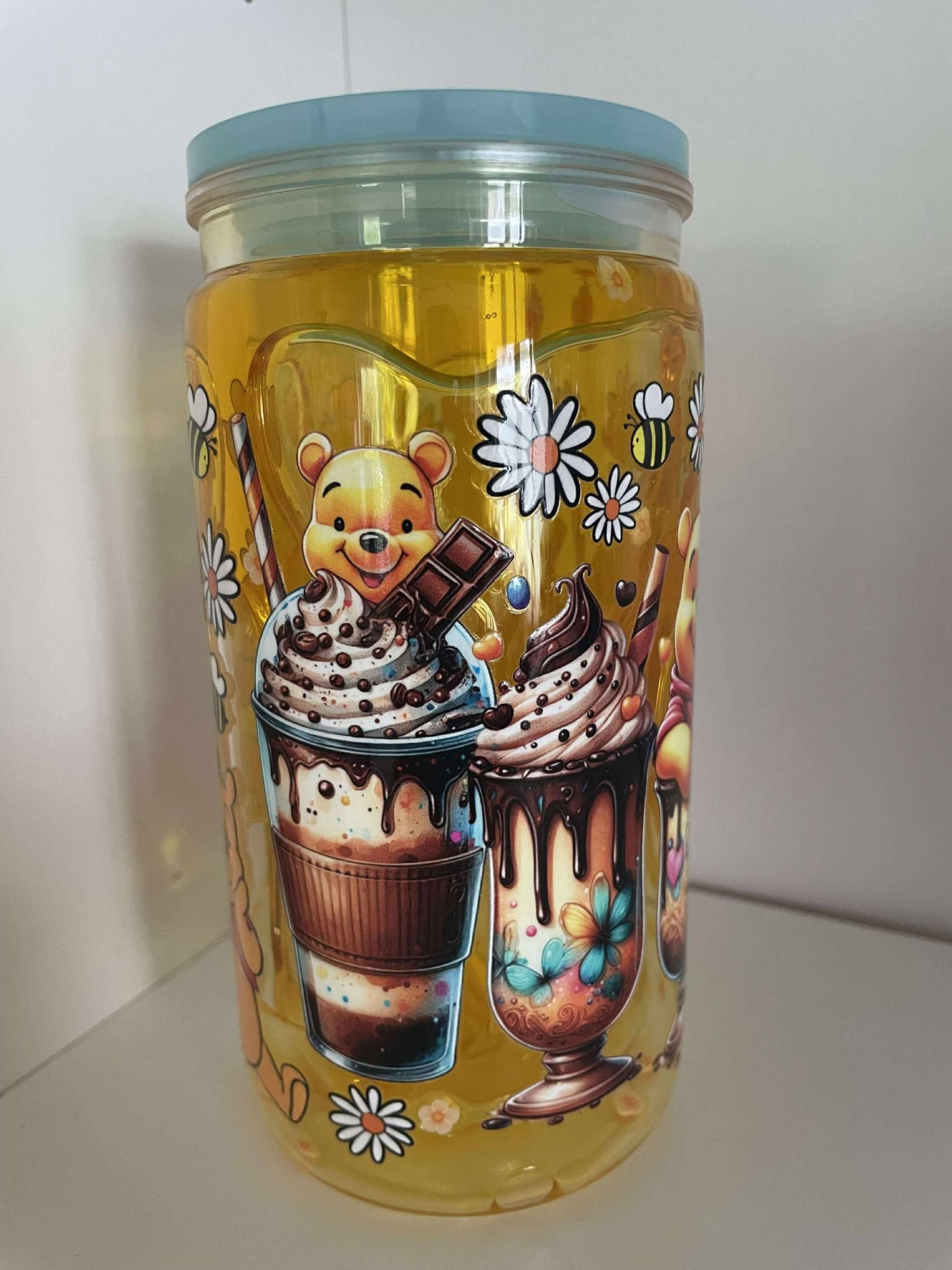 Verre snow globe prêt à partir !